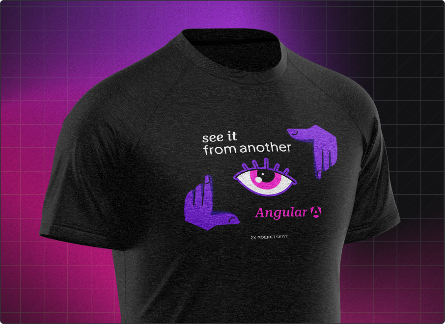 Camiseta exclusiva + 1 vaga na formação de Angular (vem aí)