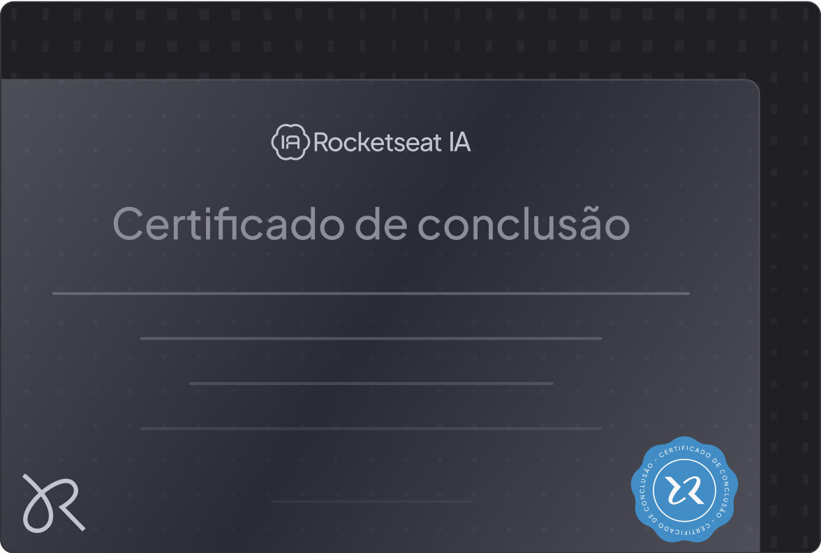 Certificado demonstrativo de conclusão dos cursos da rocketseat