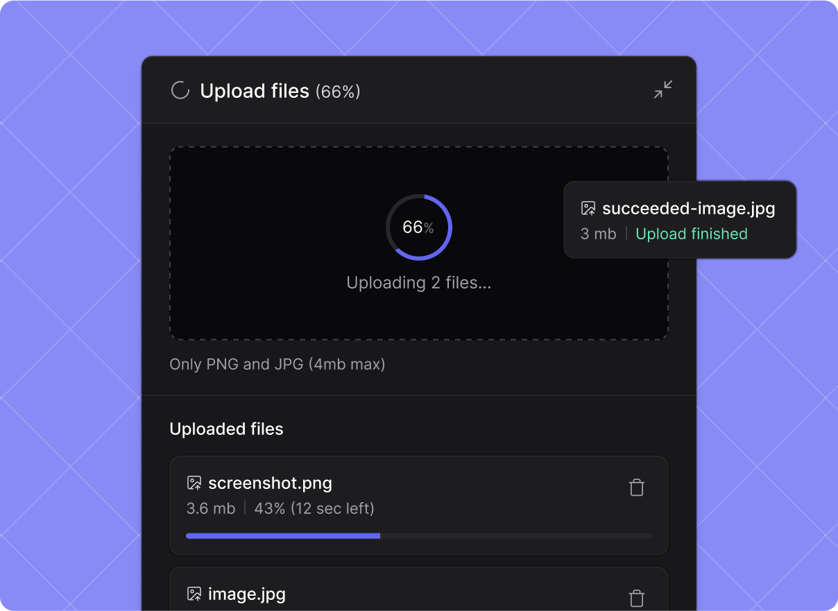 upload widget